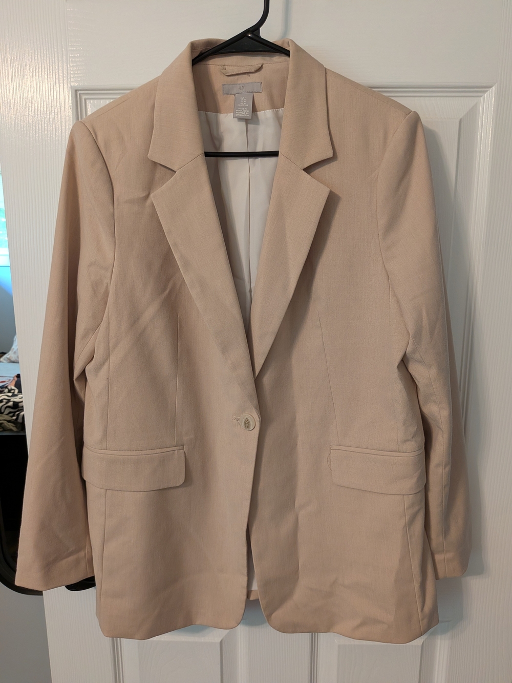 Women's Light Pink Single-Button Blazer